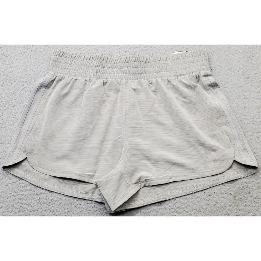 Adidas Pacer Training Shorts Womens XL Multi Dolphin Hem High-Rise Elastic Waist